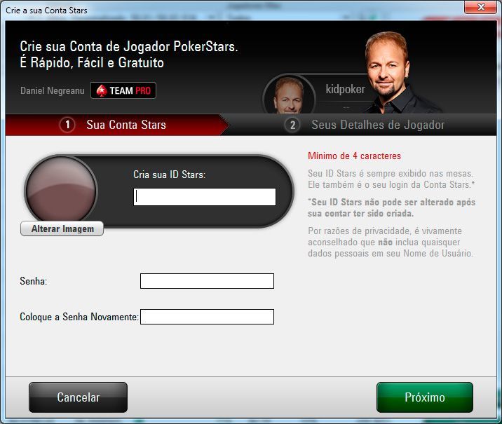 Crie sua Conta de Jogador PokerStars Crie sua Conta de Jogador PokerStars