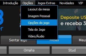 888 poker - Opções do jogo