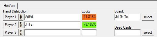 Equidade das mãos no flop