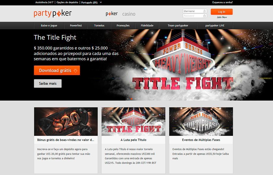 Site oficial da Party Poker