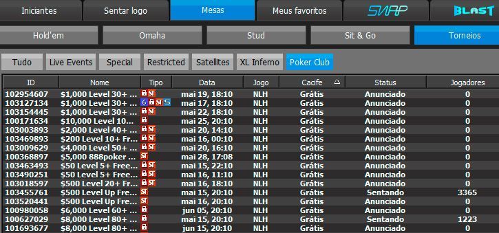 888 Poker Club Road to Rewards freerolls