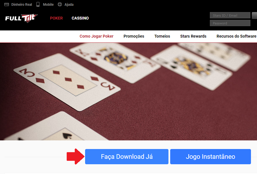 Faça download de software da Full Tilt Poker