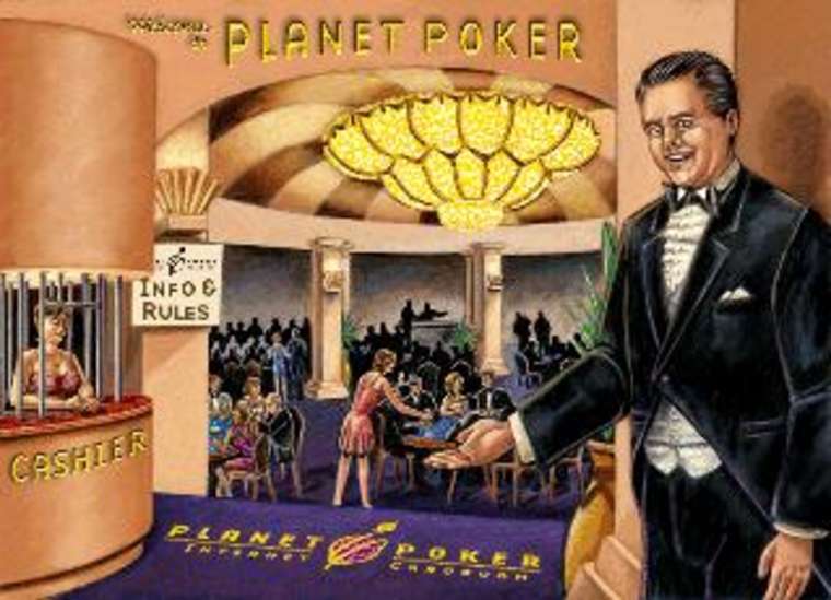O lobby da primeira sala de poker online Planet Poker